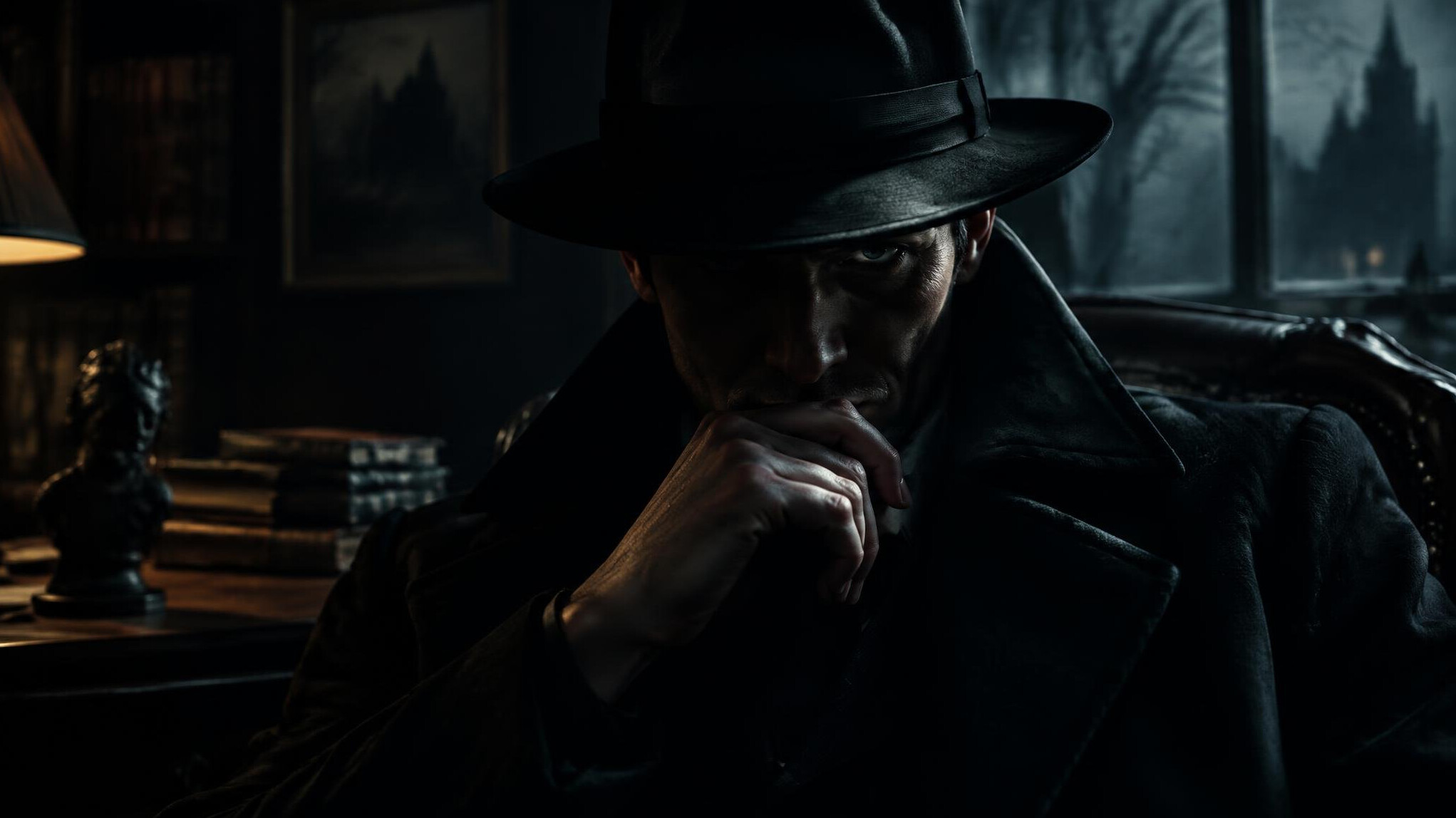 dark mysterious villain figure
