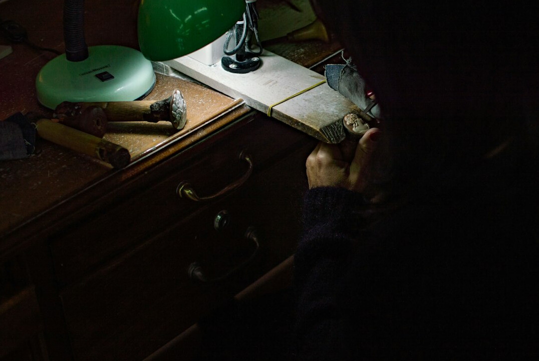 detective examining evidence